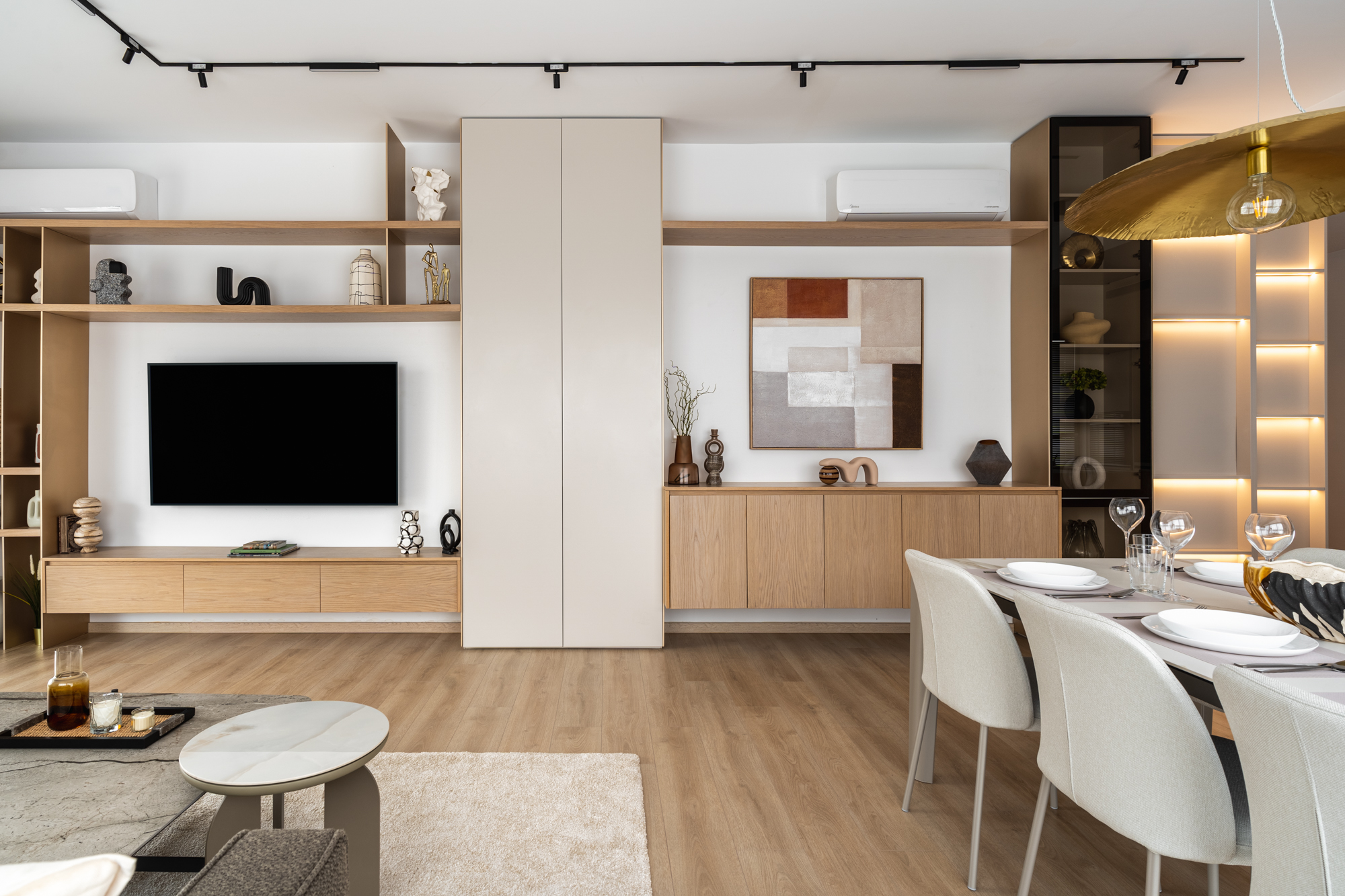 Custom living and dining joinery